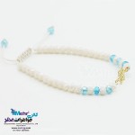 دستبند طلا و مهره - طرح برف