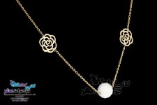گردنبند رولباسی طلا - طرح گل