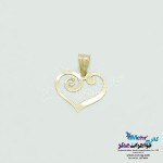 نیم ست طلا - آویز و گوشواره - طرح قلب اسپیرال