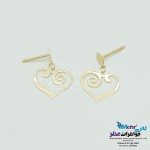 نیم ست طلا - آویز و گوشواره - طرح قلب اسپیرال