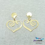 نیم ست طلا - آویز و گوشواره - طرح قلب اسپیرال