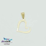 نیم ست طلا - آویز و گوشواره - طرح قلب