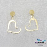 نیم ست طلا - آویز و گوشواره - طرح قلب
