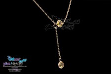 گردنبند طلا - طرح سنگ رنگی