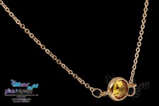 گردنبند طلا - طرح سنگ رنگی