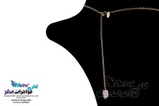 گردنبند رولباسی طلا - سنگ سواروسکی گل