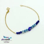 دستبند طلا و سنگ - طرح چشم‌نظر