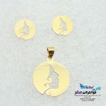 نیم ست طلا - آویز و گوشواره - طرح رخ