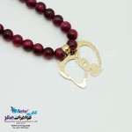 گردنبند اسم طلا و سنگ - طرح گلسا
