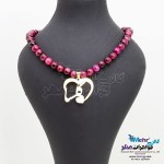 گردنبند اسم طلا و سنگ - طرح گلسا