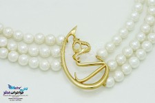 گردنبند اسم طلا و سنگ - طرح هدی