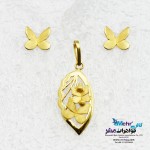 نیم ست طلا - آویز و گوشواره - طرح پروانه