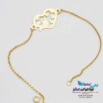 دستبند طلا - طرح پرندهی عاشق