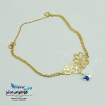 دستبند طلا - طرح گل و پروانه