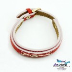 دستبند طلا و چرم - طرح نت سل