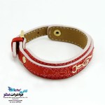دستبند طلا و چرم - طرح نت سل
