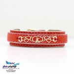 دستبند طلا و چرم - طرح پرش شادی