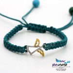 دستبند طلا و بافت - طرح فرشته