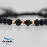 دستبند طلا و سنگ - طرح گوی تراش