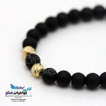 دستبند طلا و سنگ - طرح گوی تراش