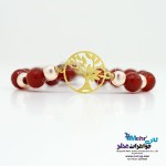 دستبند طلا و سنگ - طرح درخت
