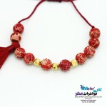 دستبند طلا و سنگ - طرح گوی تراش