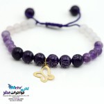 دستبند طلا و سنگ - طرح پروانه