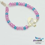 دستبند طلا و مهره - طرح دختر بچه