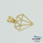 آویز طلا - طرح الماس