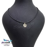 گردنبند طلا و چرم - طرح قلب