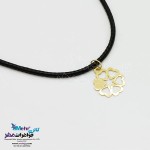 گردنبند طلا و چرم - طرح قلب