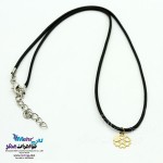 گردنبند طلا و چرم - طرح قلب