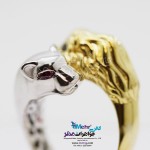 انگشتر طلا - طرح شیر و ببر