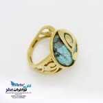 انگشتر طلا - سنگ فیروزه