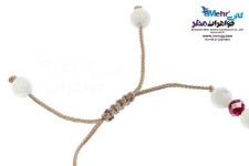 دستبند طلا و سنگ - طرح گل