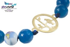 دستبند طلا و سنگ - طرح پرنده و شاخه