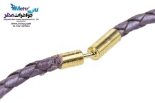 دستبند طلا و چرم - طرح قلب