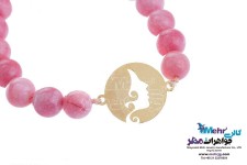 دستبند طلا و سنگ - طرح رخ