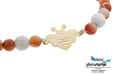 دستبند طلا و سنگ - طرح زنبور