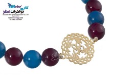 دستبند طلا و سنگ - طرح اسلیمی