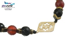 دستبند طلا و سنگ - طرح گل