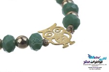 دستبند طلا و سنگ - طرح جغد