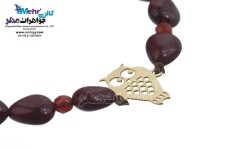 دستبند طلا و سنگ - طرح جغد