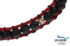 دستبند طلا و سنگ - طرح گوی تراش