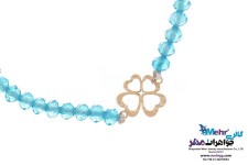 دستبند طلا و مهره - طرح گلبرگ