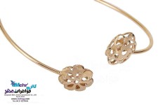 دستبند النگویی طلا - طرح گل