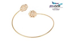 دستبند النگویی طلا - طرح گل