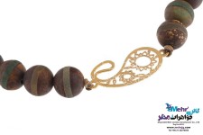 دستبند طلا و سنگ - طرح بته‌جقه