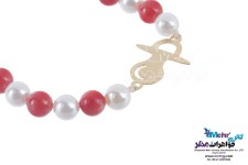 دستبند طلا و سنگ - طرح پستانک