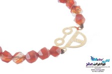 دستبند طلا و سنگ - طرح ماشین